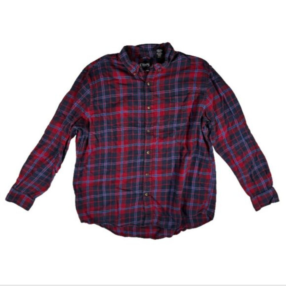 Chaps Blue and Red Plaid Flannel